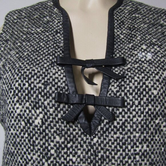 VTG 70s TWEED M Academia PREPPY Cropped Black Collegiate Retro Gossip girl Vest - Picture 2 of 7